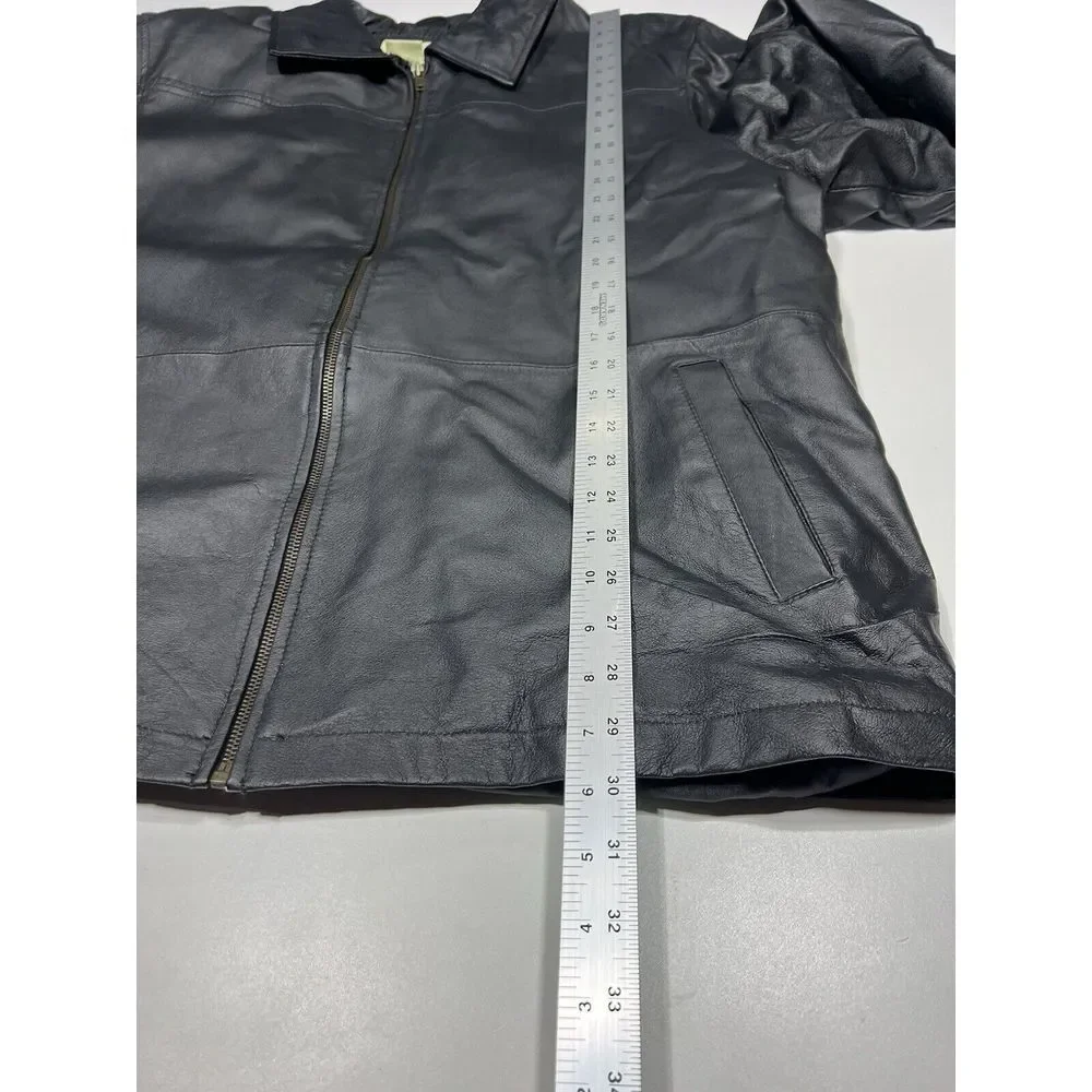 Haband Black‎ Genuine Leather Mens Jacket Size XL